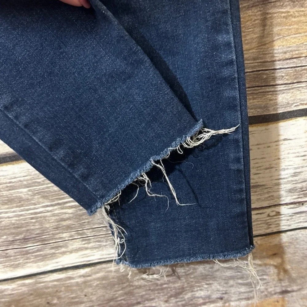 Lucky‎ Brand Jeans Bridgette High Rise Skinny 4 27 Dark Wash Raw Hem Stretch